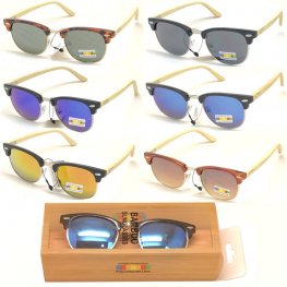 Clubmaster Bamboo Polycarbonate Sunglasses BA101 Clubmaster Bamboo Polycarbonate Sunglasses BA101