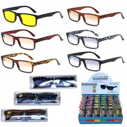 UV400 Protaction Reading Glasses with Case in Display Box Package 36 UV400 Protaction Reading Glasses with Case in Display Box Package 36