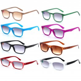 UV Protected Tinted Lens Plastic Reading Glasses 4 Style Asstd R9244T-47T UV Protected Tinted Lens Plastic Reading Glasses 4 Style Asstd R9244T-47T