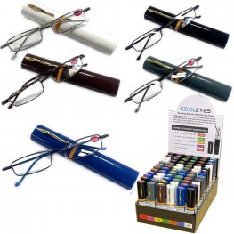 72 Pairs Spring Temple Reading Glasses with Metal Pen Clip Case (CDU Pack) SU-R9098-CD72 72 Pairs Spring Temple Reading Glasses with Metal Pen Clip Case (CDU Pack) SU-R9098-CD72